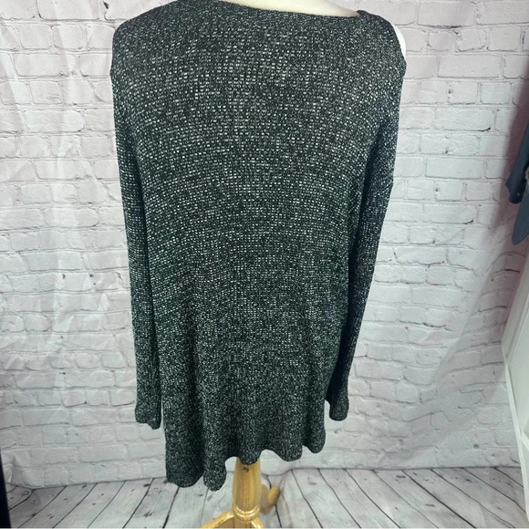 democracy black and white asymmetrical pullover top size XL - Picture 4 of 7